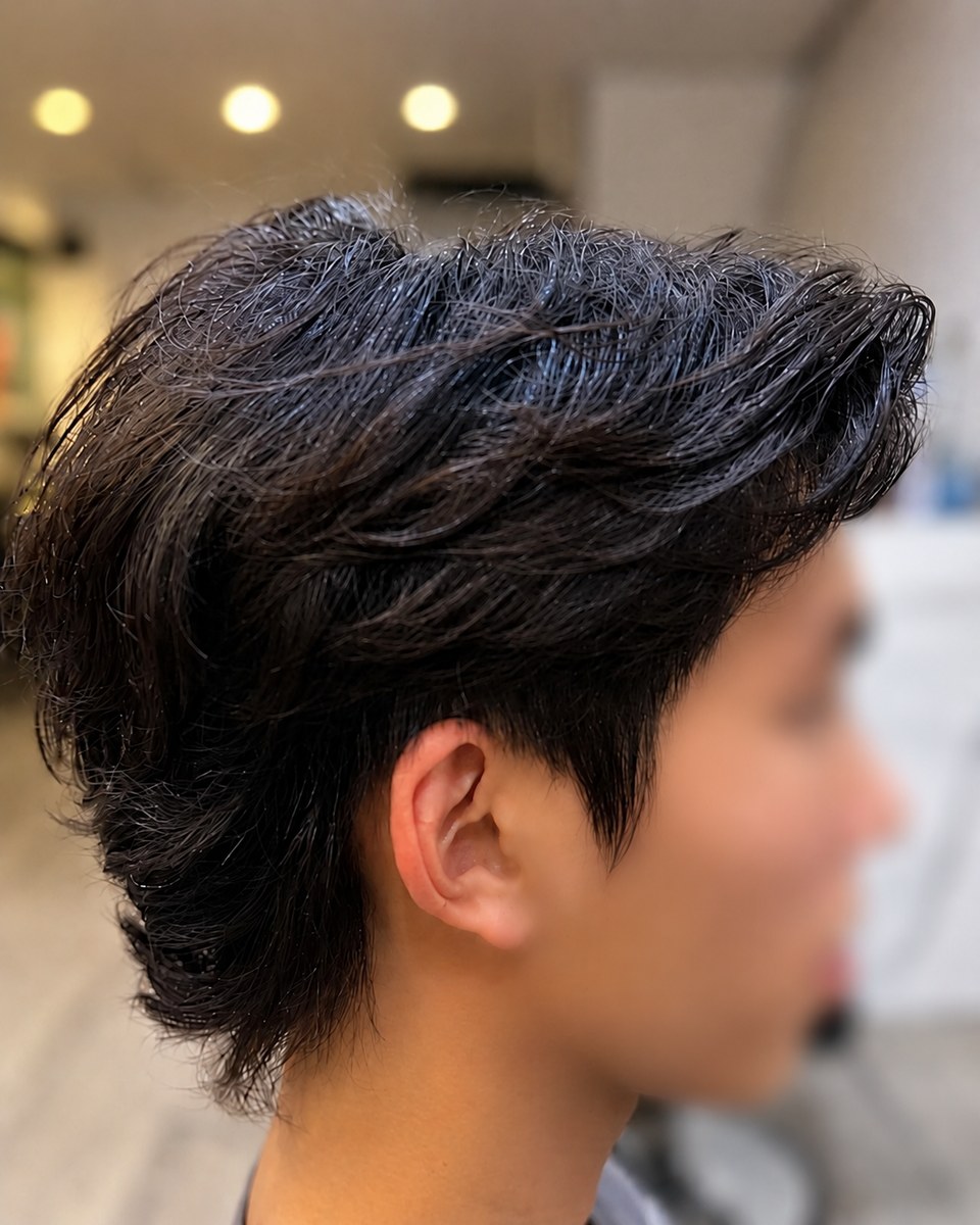 Korean style perm for men